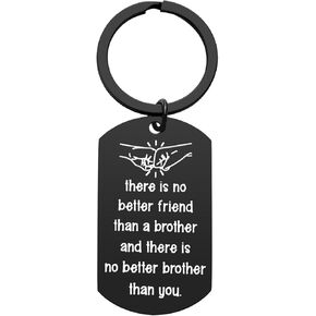 iJuqi Brother Keychain: Brother Gifts from Sister for Men - Christmas, Birthday