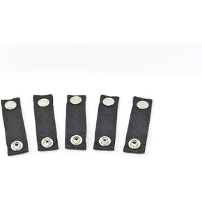 Boat Cover Snap Extender - Black - Extension Size, 3" - Built in Finger Loops. Extend The Life of Your Boat top Canvas! 5 Pack