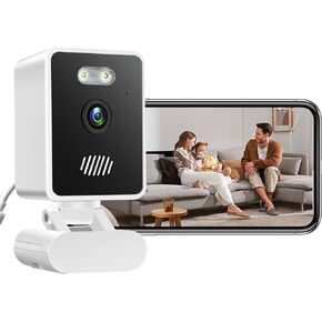 Indoor Security Camera for Baby Monitor, 1080P Home Security Camera w/ 2-Way Audio Siren,Motion Detection,Cloud & SD Card Storage,Night Vision(2.4G WiFi Connection)