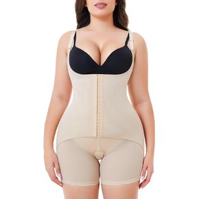 Nebility Plus Size Shapewear Tummy Control Bodysuit for Curvy Women Body Shaper Faja Colombianas