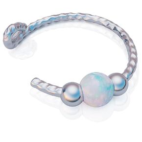 Clip On Nose Ring - No Piercing Needed Dainty 7mm Hoop 20 Gauge Fake Nose Piercing – Snug 925 Sterling Silver White Opal Clip On Nose Piercings