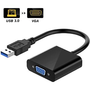 USB to VGA Adapter for Monitor, VGA to USB 3.0/2.0 Converter 1080P Multi-Display Video Cable for Laptop Desktop PC to Monitors, Projector, TV. (Not Support Chromebook,Windows 11 is not supported,) in Kuwait