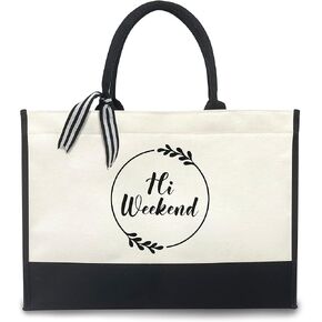 Canvas Tote Bag for Women,Beach Bag,Cat Gifts for Cat Lovers,Bride Tote Bag, Bridal Shower Gifts,Bridesmaid Gifts