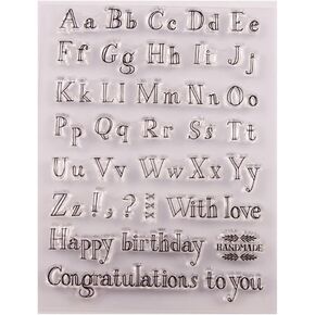 Alphabets Letters Numbles Clear Stamps for Card Making Decoration and DIY Scrapbooking