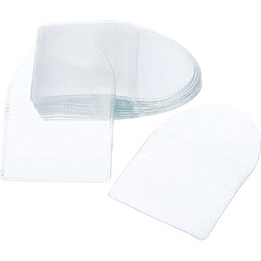 PATIKIL 2.2" x 2" Coin Sleeves Holders, 25 Pack Pocket Coin Flip Single Coin Protector Pouch for Coins Jewelry Small Items, Clear