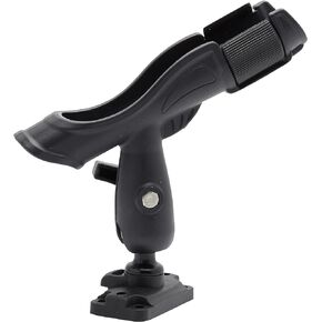 Extreme Max 3006.8629 Ball-Mount Omnidirectional Adjustable Rotating Fishing Rod Holder for Kayaks, Black