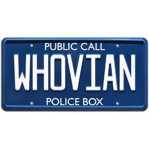 Celebrity Machines Whovian | Metal Stamped License Plate