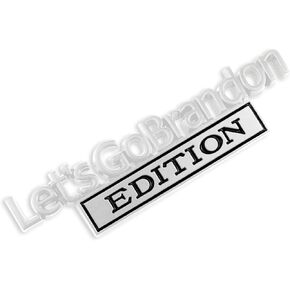 Let's Go Brandon Edition Car Emblem, Let's Go Brandon Edition 3D Auto Car Emblem, Car Exterior Emblems Badge 3D Sticker Decal, 3D Fender Badge Decal Car Truck Replacement Fit for Bumper Window