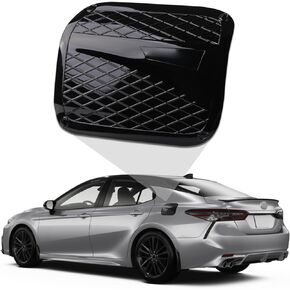 for Toyota Camry Gas Tank Door Cover Gasoline Fuel Petrol Oil Filler Caps Decoration for Camry 2024 2023 2022 2021 2020 2019 2018 -Piano Black