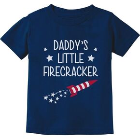 Little Firecracker Boys 4th of July Shirt Infant Toddler Kids Patriotic T-Shirt