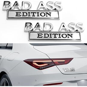 قطعتان من شعار إصدار Bad Ass للسيارة، شارة شعارات خارجية للسيارة ملصق ثلاثي الأبعاد، ملصق سيارة ثلاثي الأبعاد مع لاصق 3M، مناسب لجميع السيارات in Kuwait