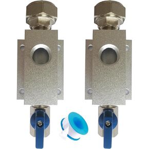 Air-Compressor Accessories for Compressed Air Piping System 3/4 Inch with 1/2 Inch NPT Outlet Port,Air Compressor Outlet Kit for Shop Air Line Kit 2 Sets