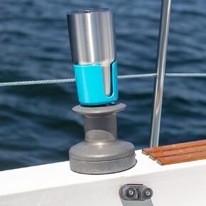 Plus Drink Holder for Sailing Winches and Scotty Fishing Rod Mounts - Holds Coffee Mugs, Tumblers, and Koozies