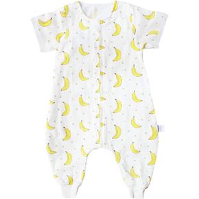 Sincere Muslin Original 100% Cotton Sleeping Sack Bag Baby Wearable Blankets Short Sleeves