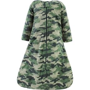 Hudson Baby Unisex Baby Long Sleeve Plush Faux Fur Sleeping Bag, Wearable Blanket, Camo, 6-12 Months