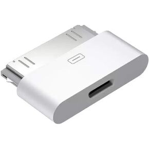 Lightning Female to 30-Pin Adapter, Apple MFi Certified 8-Pin Female to 30 Pin Male Connector iPhone Charging Sync Adapter for 30 Pin Docking Stations Compatible with iPhone 4/4s/iPad/iPod Touch