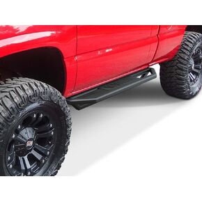 APS Stainless Steel Off-Road Steps Armor Compatible with Chevy Silverado GMC Sierra 1500 2500 1999-2006 Regular Cab & 2500 HD 3500 01-06 & Classic 07 (Nerf Bars Side Steps Side Bars)