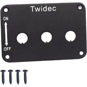 Twidec/Toggle Rocker Switch Panel Housing 3 Way Metal Aluminum Switch Plate Holder Universal Car Trailer Boat Toggle Switch N-007-3K