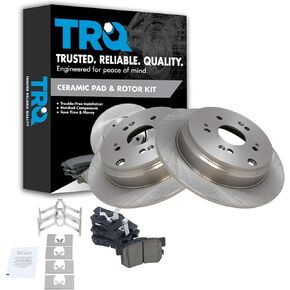 Rear Premium Ceramic Brake Pad & Rotor Kit for Acura RDX Honda CR-V CRV