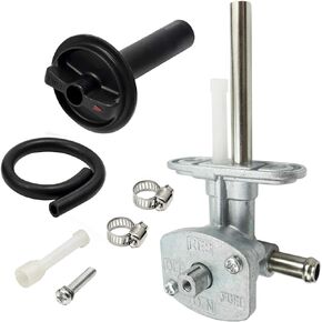 Fuel Valve Petcock with Lever Screw Fit for Kawasaki Prairie 360 KVF360 2003-2013, Fuel Tank Switch Valve Replace 51023-1402,51023-1316