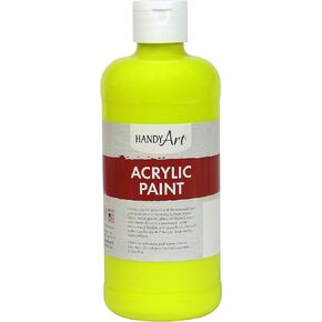 Handy Art Student Acrylic Paint 16 ounce, Fluorescent Yellow