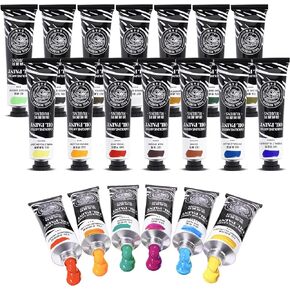 Paul Rubens Oil Paint, 12 Neon Colors with High Saturation, 50ml Large Tubes, Faster Drying Time, Art Supplies for Artists, Students, Beginners