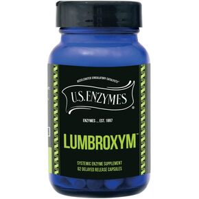 U.S. Enzymes Lumbroxym Targeted Systemic Enzyme 62 Delayed Release Capsues. Helps Crculation and Blood Pressure. Supports Cardiovascular and Circulatory Health.