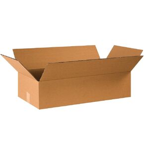 BOX USA 24x12x6 Flat Corrugated Boxes, Flat, 24L x 12W x 6H, Pack of 20 | Shipping, Packaging, Moving, Storage Box for Home or Business, Strong Wholesale Bulk Boxes