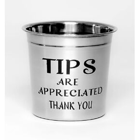 Tip Jar for Bartenders Money, Musicians Tip Jar for Money, Tip Jar for Restaurants, Tip Bucket for Money, Tip Cup for Coffee Shop