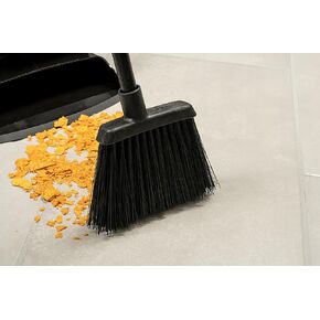 Carlisle FoodService Products CFS Duo-Sweep Plastic Large Debris Lobby Broom with Handle, 36 Inches, Natural