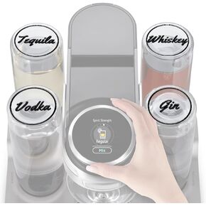 Bottle Labels for Bartesian Cocktail Machine, 3D UV Stickers for Bartesian Bottle Set of 2, Handwritten Font Stickers Made from UV Printing, Orange for Side