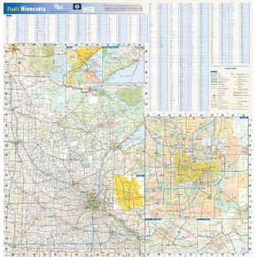 Minnesota State Wall Map - 24" x 24.75" Matte Plastic