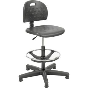 Safco Products 6680 Soft Tough Economy Workbench Chair (Optional arms sold separately), Black