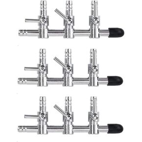 Aquarium Air Valve 3 Way Inline Manifold Air Flow Pump Tubing Splitter Lever Control Valve 3-Pack