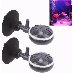2PCS Air Stone Bubble Disc Bubble Diffuser with Suction Cups Make Super Tiny Bubbles for Air Pump Aquarium and Fish Tank Air Pump Accessories