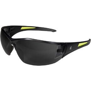 Edge SD111-G2 Delano G2 Wrap-Around Safety Glasses, Anti-Scratch, Non-Slip, UV 400, Military Grade, ANSI/ISEA & MCEPS Compliant, 5.04" Wide, Black Frame / Clear Lens