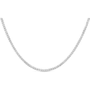 Oliver & Navy Italian 925 Sterling Silver Twisted Sparkle Chain Necklace for Men and Women Made In Italy