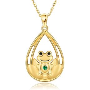 Animal Necklace 14K Gold Solid Necklace Animal Pendant Necklace Jewelry Gifts for Women Girls