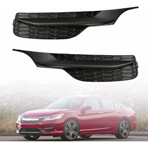 2-Pack Front Bumper Fog Light Cover Driver and Passenger Side for 2016-2017 Accord