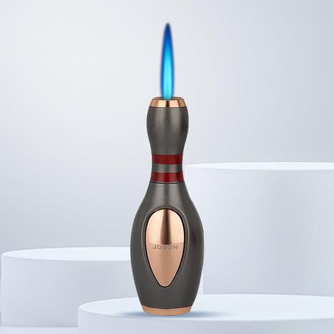 Cool Bowling Lighter, Torch Jet Flame Butane Lighters, Refillable Adjustable Flame, Gift for Men and Girl Candles Camping (No Butane Fuel) Refillable in Saudi Arabia