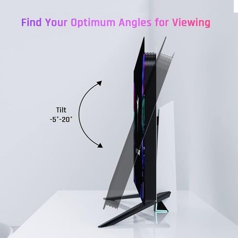 حامل شاشة كمبيوتر KTC للمكتب، حامل شاشة أبيض، مع ضوء RGB، -5° ~ +20° قابل للتعديل للإمالة، 100×100 مم يدعم شاشة الألعاب G42P5 OLED، ملحقات شاشة الكمبيوتر in Kuwait