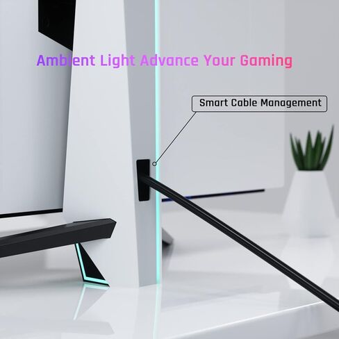 حامل شاشة كمبيوتر KTC للمكتب، حامل شاشة أبيض، مع ضوء RGB، -5° ~ +20° قابل للتعديل للإمالة، 100×100 مم يدعم شاشة الألعاب G42P5 OLED، ملحقات شاشة الكمبيوتر in Kuwait