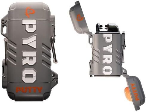 PYRO Putty Stow & GO ARC Lighter | Storage Compartment| USB Rechargable (Stow & Go Lighter + 1 Summer Single Use Packet) in Saudi Arabia