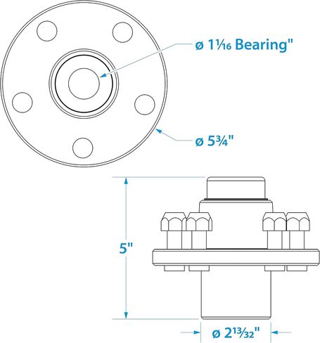 Seachoice Trailer Wheel Hub, 1.25 in in Kuwait