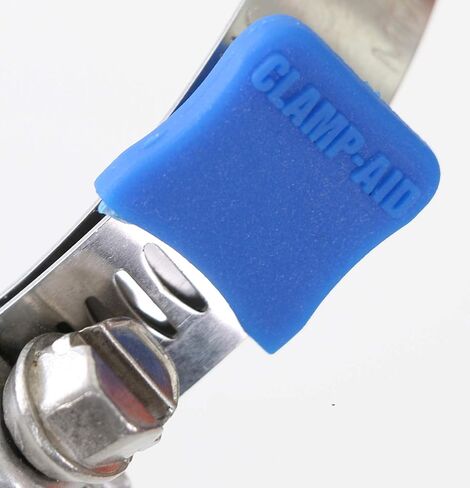 واقيات نهاية مشبك خرطوم أزرق من Worm Gear من CLAMP-AID لنطاقات عريضة 1/2 بوصة. عبوة من 20 قطعة. اللون: أزرق in Kuwait