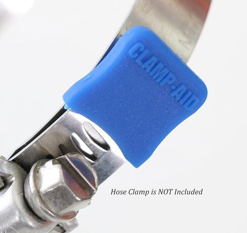 واقيات نهاية مشبك خرطوم أزرق من Worm Gear من CLAMP-AID لنطاقات عريضة 1/2 بوصة. عبوة من 20 قطعة. اللون: أزرق in Kuwait