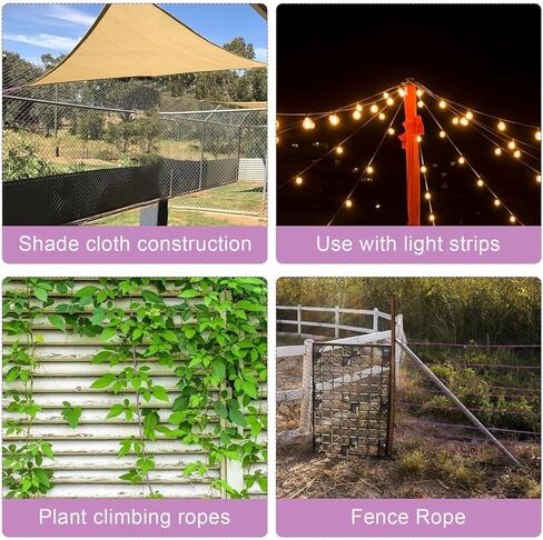 أسلاك خط الملابس باللون الأرجواني الوردي، حبل سلك مطلي بالبولي فينيل كلوريد بطول 100 قدم من Sunwuk، 1/8 بوصة 304 من الفولاذ المقاوم للصدأ، 7 × 7 من الفولاذ المعدني، مثالي لتسلق النباتات، تعليق شراع الظل in Kuwait