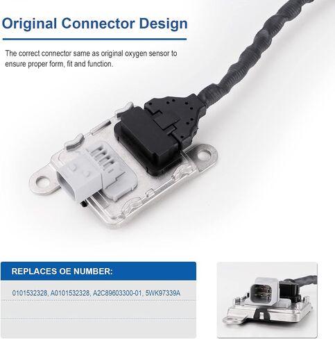 Outlet NOx Nitrogen Oxide Sensor A0101532328 Fit for Mercedes-Benz 2016-2022 Freightliner Cascadia 2012-2019 Western Star Engine Detroit Diesel DDE DD13 DD15 Replaces 904-6025 5WK97339A. in Saudi Arabia