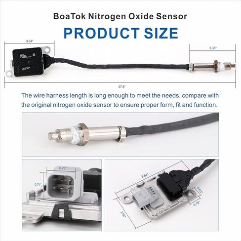 Outlet NOx Nitrogen Oxide Sensor A0101532328 Fit for Mercedes-Benz 2016-2022 Freightliner Cascadia 2012-2019 Western Star Engine Detroit Diesel DDE DD13 DD15 Replaces 904-6025 5WK97339A. in Saudi Arabia