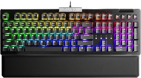 EVGA Z15 RGB Mechanical Gaming Keyboard (Linear Switch) RGB Backlit LED, Hot Swappable Kailh Speed Silver Switches, Spanish, 821-W1-15SP-K2 in Saudi Arabia